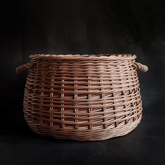 kosze do przechowywania Duży wiklinowy kosz/kosz na drewno