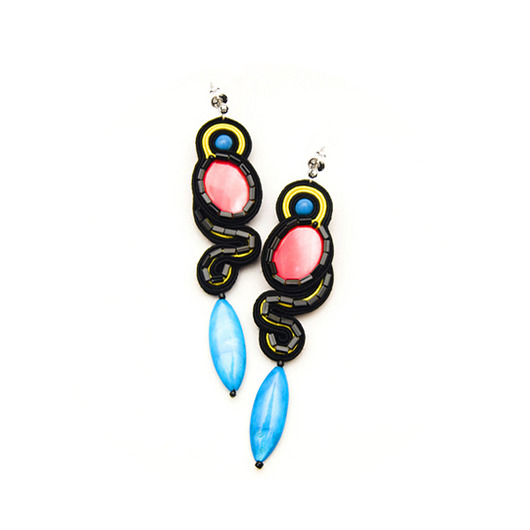 Kolczyki soutache - kolorowe, unikalne maanuela