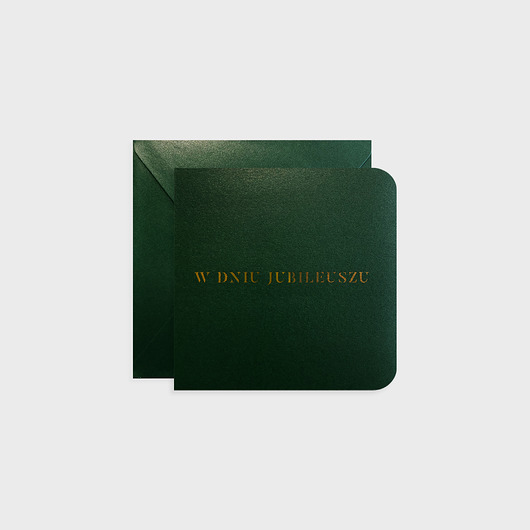 Kartka na jubileusz, Dark green Joanna Klupś