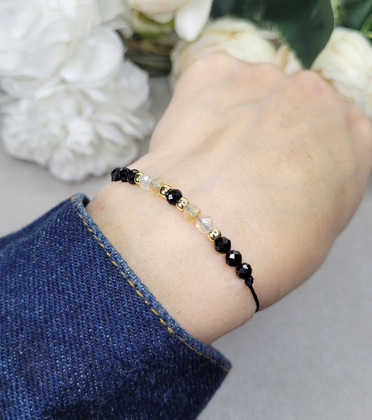 bransoletki z kamieni naturalnych BOGACTWO i ochrona z Turmalinem