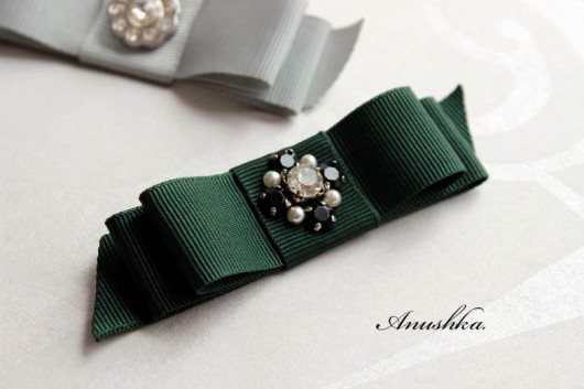Deep Green Bow ANUSHKA