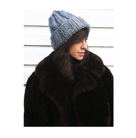 czapki damskie Szara czapka beanie  z wełną