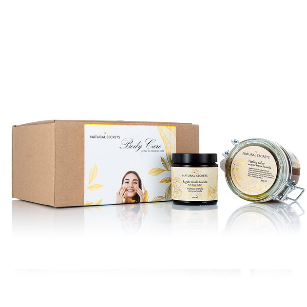 peelingi do ciała Zestaw Body Care - peeling + masło Kwiat wiśni