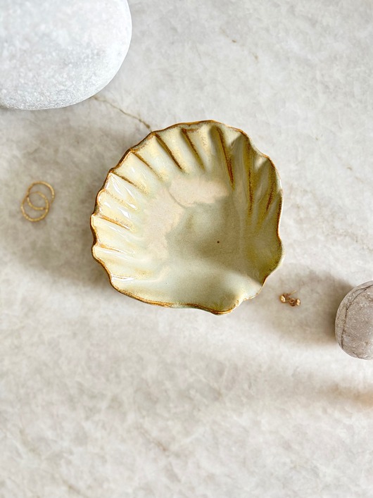 dodatki - różne Ceramiczna muszla S - talerzyk na biżuterię