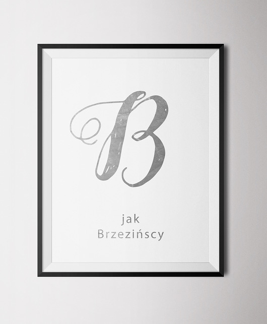 Personalizowany złocony plakat Litera Old Soul Mood Prints