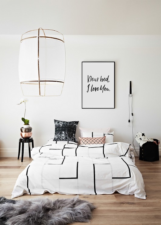 Plakat motywujący Dear Bed, I Love You myscandi