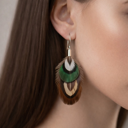 kolczyki z piórami Kolczyki z piór Alara