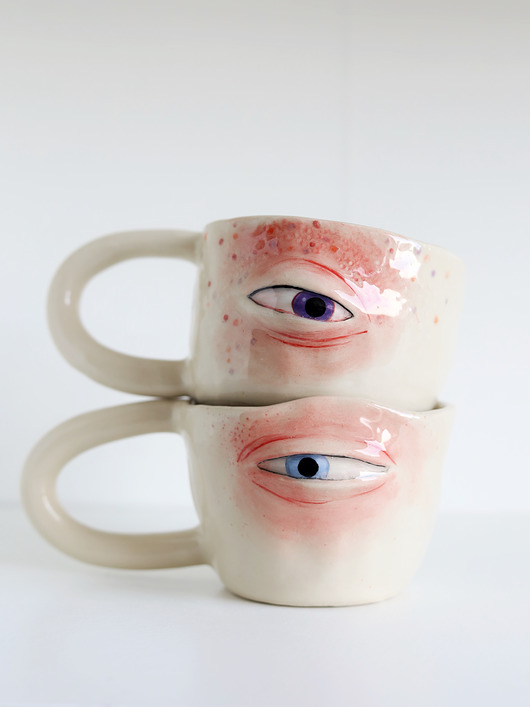 kubki Ceramiczny kubek z okiem halloween