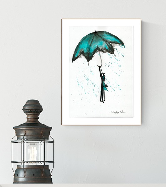 grafika A4 wykonana ręcznie, abstrakcja, Krystyna Siwek Art