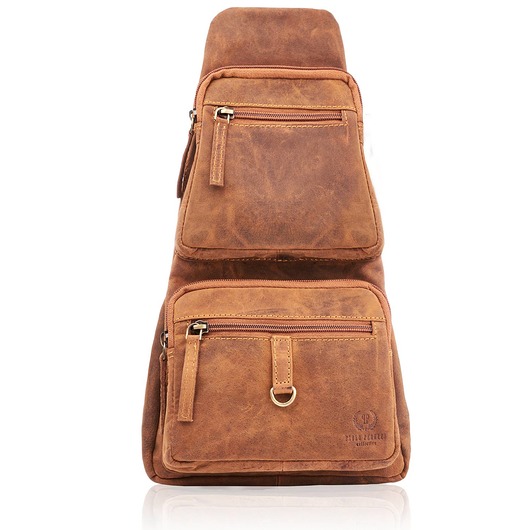 torby i nerki męskie SKÓRZANY PLECAK VINTAGE PAOLO PERUZZI T-38-LB