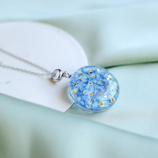 wisiory Wisiorek z niezapominajkami