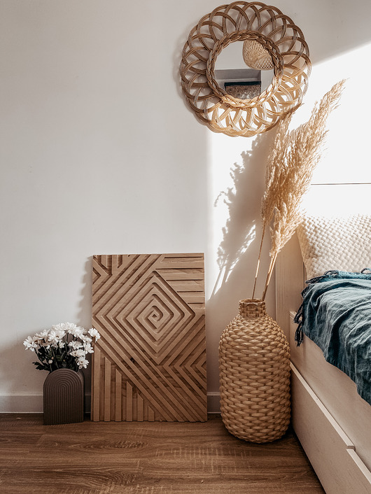 obrazy Obraz drewniany BOHO geometryczny