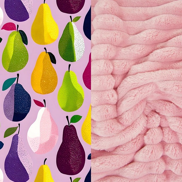 kocyki, kołderki, pościel dla dzieci WYJĄTKOWY koc _ narzuta _ gruszki _ 155x200 cm