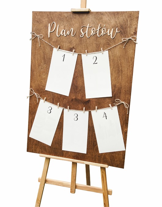 dodatki ślubne Plan stołów na wesele 70x100 cm