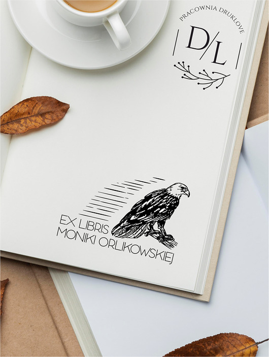 stemple Stempel Ex Libris Exlibris personalizowany Orzeł 2