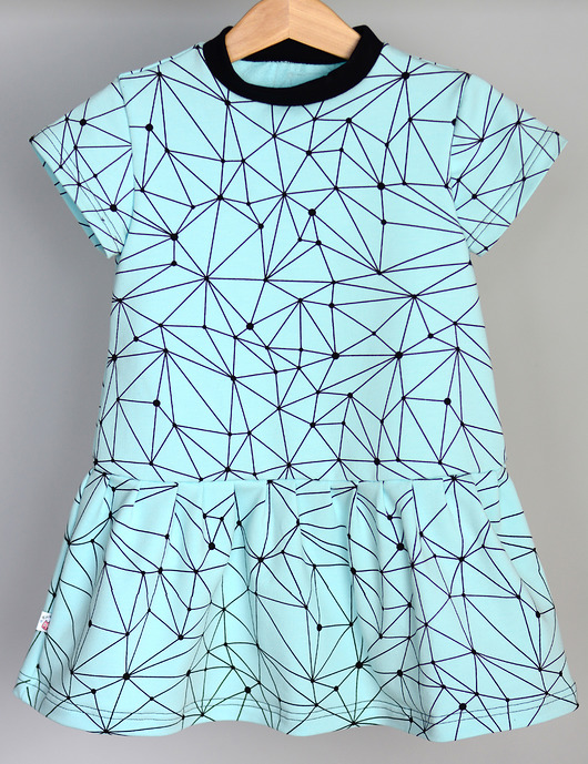 Sukienka Geometric turkus KOCIKOWO