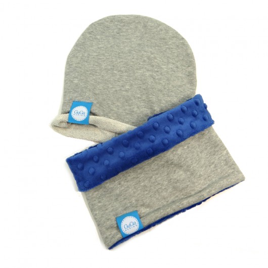 ZESTAW czapka + komin minky GuGa DESIGN