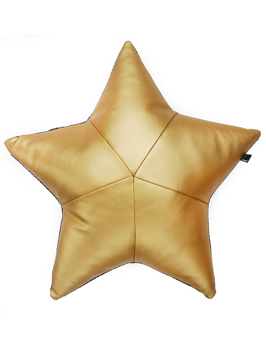 poduszki, poszewki - różne 57 cm złoto czarna poduszka  gwiazdka