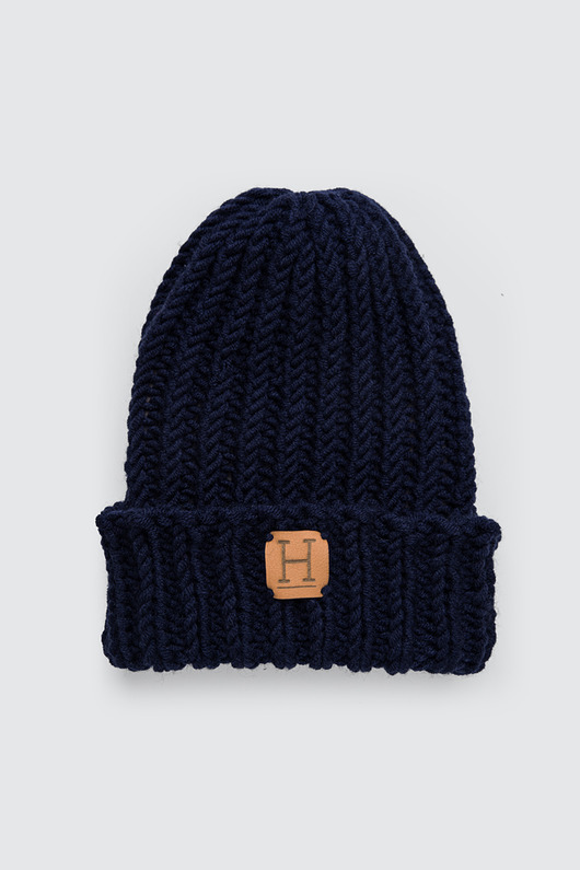 czapki damskie Czapka beanie z wełny merynosa handmade GRANAT