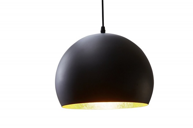 lampy wiszące Lampa wisząca Glow czarna złota metal 30cm
