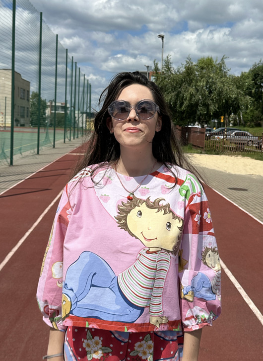 bluzki - inne Bluzka Truskawkowe ciastko