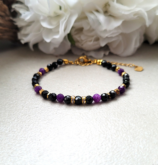 bransoletki z kamieni naturalnych Szczęście- Elegancka bransoletka z Turmalinem