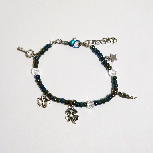 bransoletki ze szkła Bransoletka Koniczynka - kolekcja Starlight