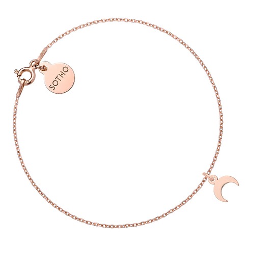 bransoletki złote Bransoletka z małym księżycem z różowego złota