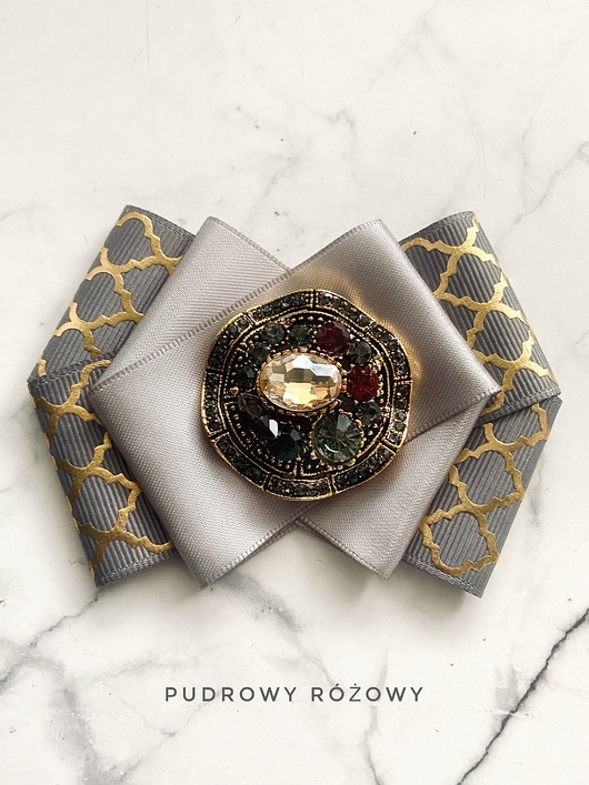 broszki Brosza ze stylowym szampańskim kryształem