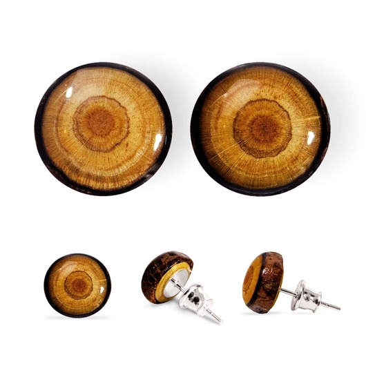 Kolczyki sztyfty z drewna / bardzo leśne MyPieceOfWood
