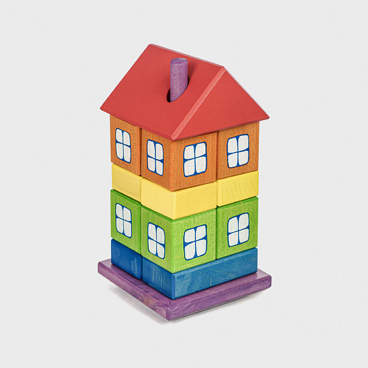 Domek z klocków Montessori + PERSONALIZACJA Tarnawa