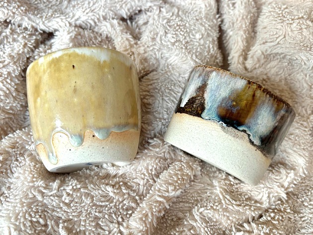 kubki Dwie czarki ceramiczne "Kawoszki"