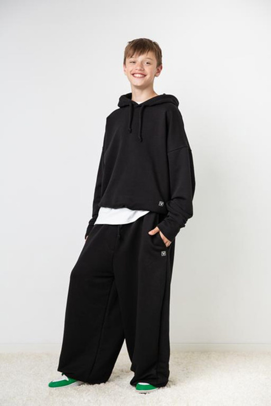 bluzy męskie Black hoodie teens