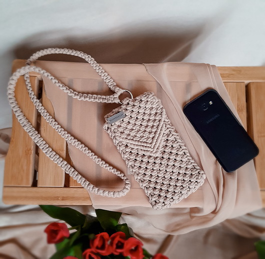 Macrame Phone Case - beż Damariz