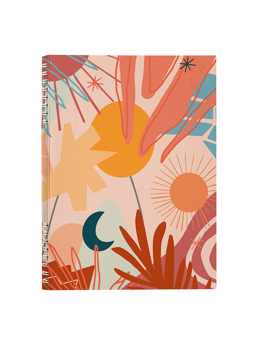 kalendarze i plannery NOTES BOHO WIDOK  B5  160 stron  SZARE KRATKI