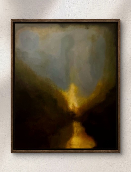 obrazy Over the river - duży format obraz abstrakcyjny na płótnie 100x120 cm