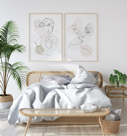 Zestaw plakatów delikatnie linie - dwupak HOG STUDIO
