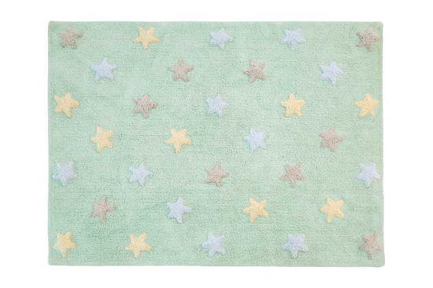 dywany Estrellas Tricolor Soft Mint, dywan bawełniany 120x160 cm Lorena Canals