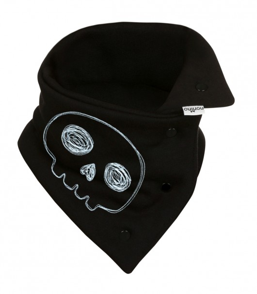 Komin dwustronny ANIMA Skull Black nonino