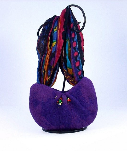 Jedwabnofilcowa Torebka: Boho filcant