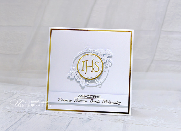 zaproszenia na komunię Oryginalne zaproszenie na Komunię hand made