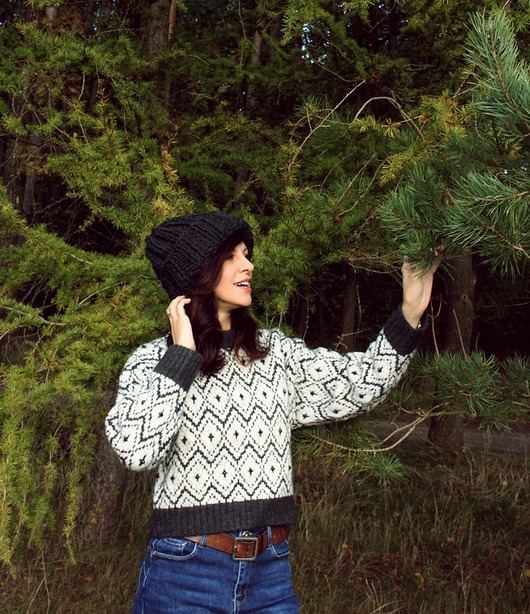 czapki damskie Chunky beanie  Merino Bulky i 100% owcza wełna