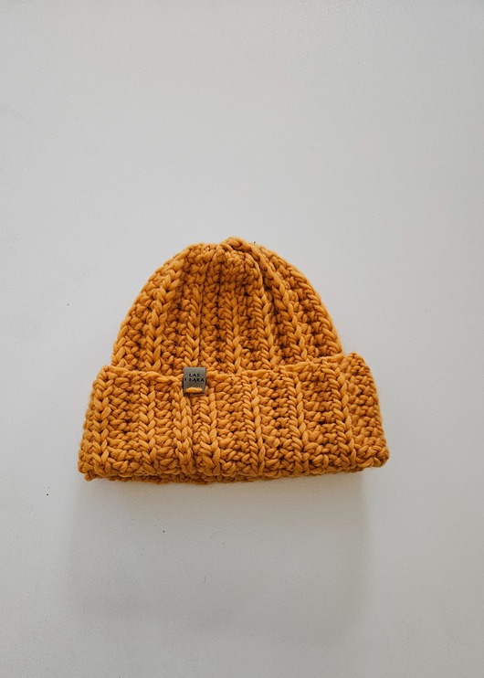 czapki damskie Czapka wełniana w kolorze mandarynki