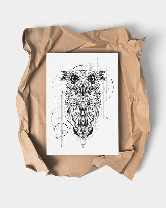 Plakat Sowa A3 - 29,7x42 cm HOG STUDIO