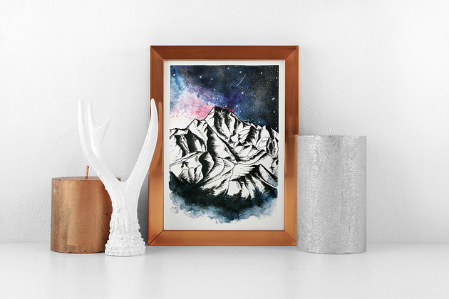 Wydruk  ilustracji Nanga Parbat Arty arty