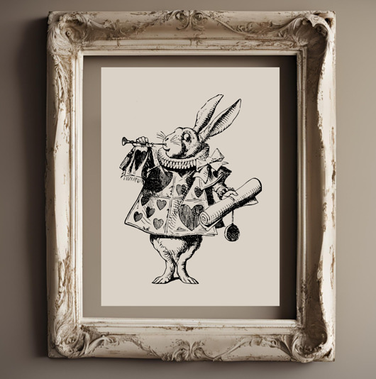grafiki i ilustracje PLAKAT  vintage zając Wielkanoc dekoracja
