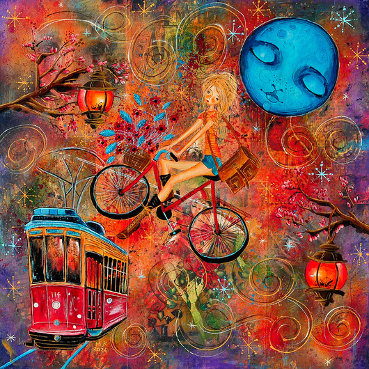 grafiki i ilustracje Tramwaj z Koriyamy (canvas)