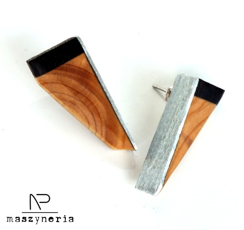 Wood&Steel Kolczyki Futurystyczne Maszyneria