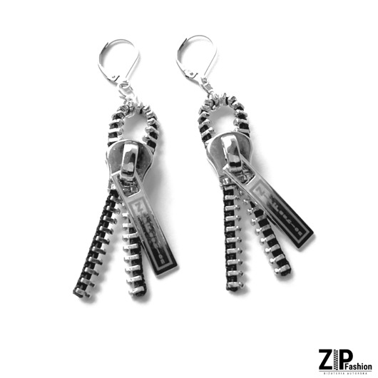 Designerskie kolczyki suwaki ZipFashion