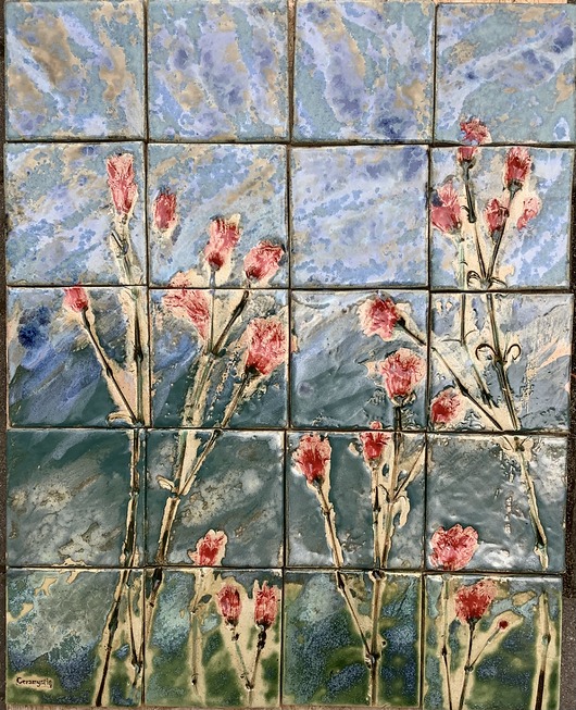 kafle i panele Zestaw kafli "Kwiaty"